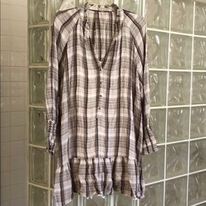 Free people plaid tunic/ dress